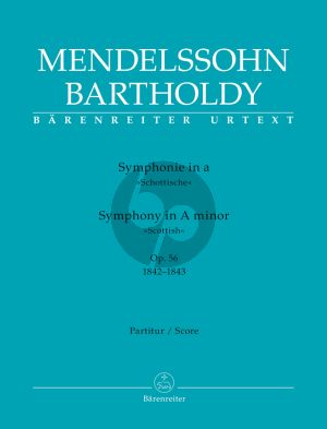 Mendelssohn Symphonie No.3 a-moll Op.56 'Scottish' fur Orchester Partitur (Herausgeber Christopher Hogwood)