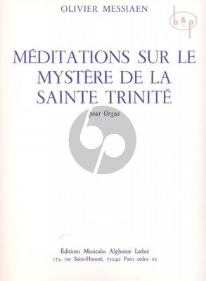 Messiaen Meditations sur le Mystere de la Sainte Trinite