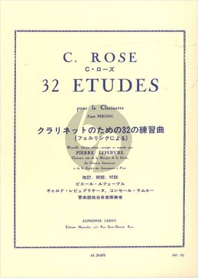 Rose 32 Etudes d'apres Ferling Clarinette (Pierre Lefebvre)