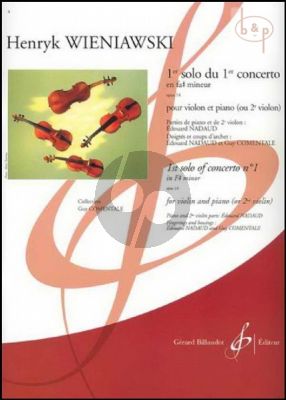 Concerto No.1 Op.14 f-minor 1er Solo de Concert (with 2nd. Violin) (Nadaud-Comentale)