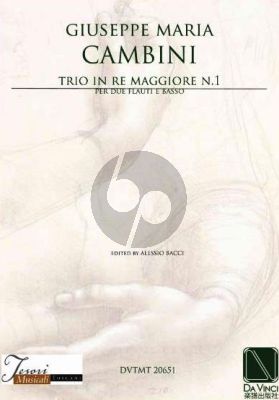 Cambini Trio No.1 D-major 2 Flutes and Violoncello (Score/Parts)