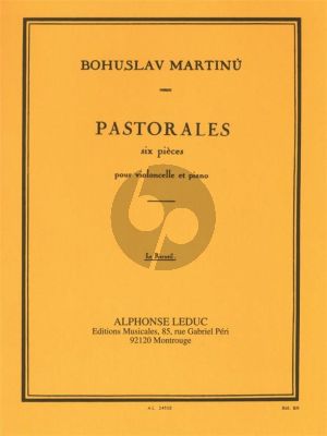 Martinu 6 Pastorales H 190 Violoncelle et Piano (6 Pieces)