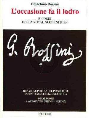 Rossini L'Occasione fa il Ladro Vocal Score