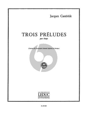 Casterede 3 Preludes pour Harpe (Grade 8)