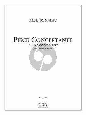 Bonneau Piece Concertante dans l'Esprit Jazz Flute et Piano