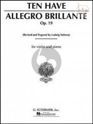 Allegro Brillante Op.19 for Violin and Piano