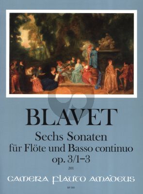 Blavet 6 Sonaten Op.3 vol.1 No.1-3 Flote und Bc (Continuo Aussetzung Winfried Michel)