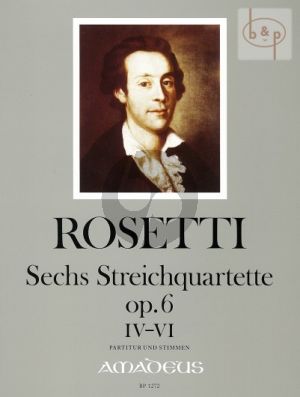 6 Quartette Op.6 Vol.2 (No.4 - 6 ) (RWV D9 -D14)