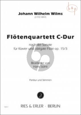 Quartet C-major (after Sonata Op.15 No.3 piano and flute obl.) (Flute-Vi.-Va.-Vc.)