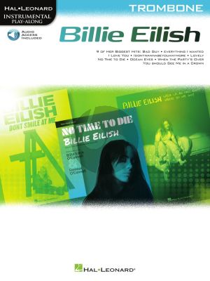 Billie Eilish Trombone Instrumental Play-Along Pack (Book with Audio online)