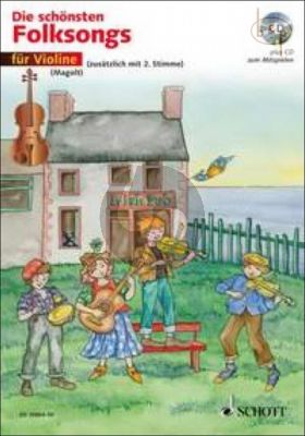 Die Schonsten Folksongs (1 - 2 Violins) (Bk-Cd)