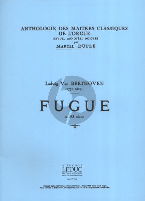 Fugue Mi mineur Pour Orgue