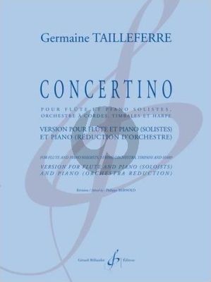 Tailleferre Concertino Flute-Piano-String Orchestra-Percussion and Harp (reduction for Flute-Piano[solo]-Piano) (Elvire de Rudder)