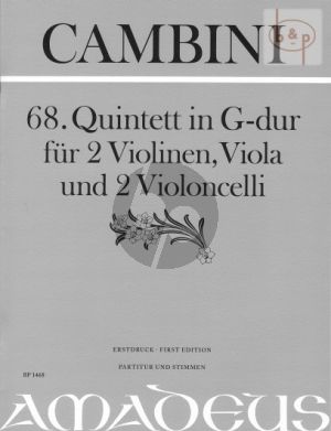 Quintet No.68 G-major (2 Vi.-Va.- 2 Vc.) (Score/Parts)