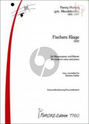 Fischers Klage (1822) fur Mezzo Sopran und Klavier