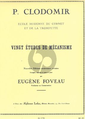 Clodomir 20 Etudes de Mecanisme Op. 143 Trompette