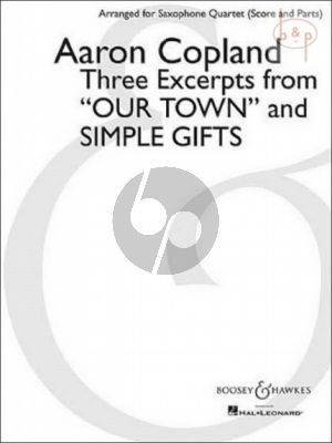 Our Town and Simple Gifts for 4 Saxophones (SATB) Score/Parts