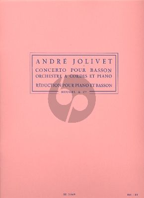 Jolivet Concert Basson et Orchestre a Cordes (piano reduction)
