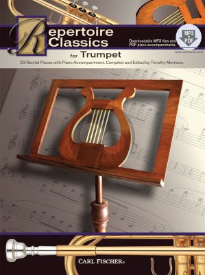 Repertoire Classics for Trumpet and Piano (23 Classic Solos) (Bk-Mp3 Cd) (edited by Timothy Morrison)