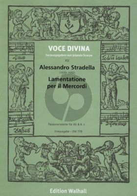 Stradella Lamentatione per il Mercordi Alto-Bc (Score/Parts) (edited by Jolando Scarpa)