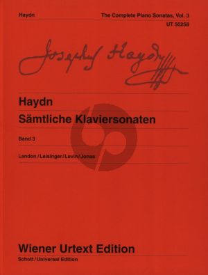 Haydn Samtliche Sonaten Vol.3 fur Klavier (edited by Christa Landon and revised by Ulrich Leisinger) (Wiener-Urtext)