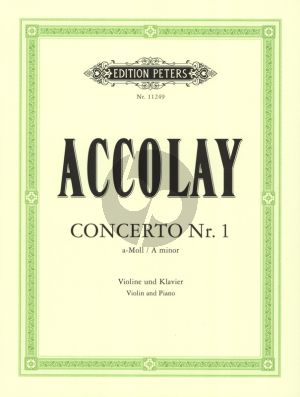 Accolay Concertino No.1 a-minor Violin and Piano (edited by Franziska Matz)