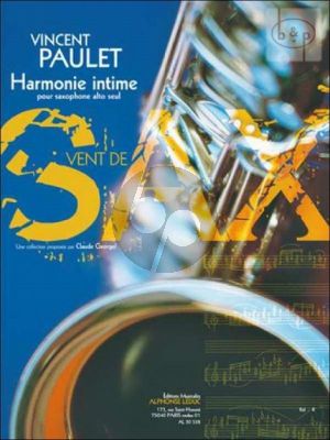 Harmonie intime Saxophone alto seul