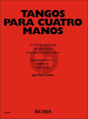 Album Tangos per Quatro Manos for Piano 4 Hands (arr. J.M.Solare)