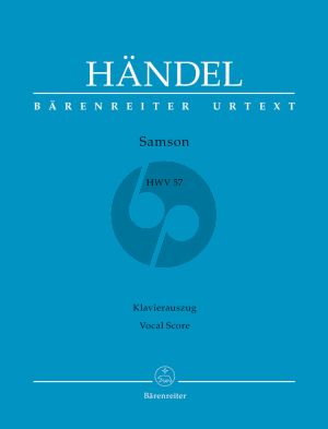 Handel Samson HWV 57 Vocal Score (engl.) (Hans Dieter Clausen) (Barenreiter-Urtext)