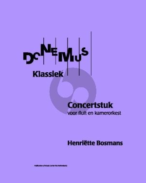 Bosmans Konzertstuck Fluit en kamerorkest Partituur (1929)