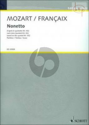 Nonett nach Quintett KV 452 (Oboe-Clar.[Bb]- Horn[Eb]-Bsn.- 2 Vi.-Va.-Vc.-Db.)