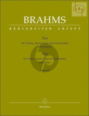 Trio Op.40 (Horn[Eb][Viola/Vc.]-Violin-Piano) (Score/Parts)