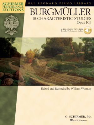 Burgmuller  18 Characteristic Studies Op.109 for Paino Book with Audio online (edited by William Westney)