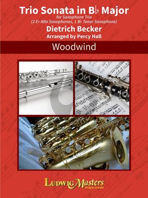 Becker Triosonata B-flat major 3 Saxophones (AAT) (Score/Parts) (transcr. Percy Hall)