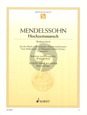 Mendelssohn Hochzeitsmarsch - Wedding March Op.61 No.9 Flute and Piano (edited by Wolfgang Birtel)