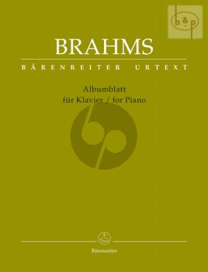 Brahms Albumblatt for Piano (edited by Chr.Hogwood)