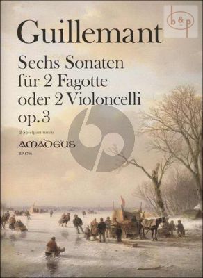 Guillemant 6 Sonatas Op.3 2 Bassoons [Vc.] (2 Scores) (edited by Bernhard Pauler)