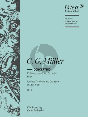 Muller Concertino Es-dur Op.5 (Bass Trombone-Orch.) (piano red.) (edited by Nick Pfefferkorn)