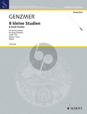 Genzmer 8 kleine Studien GeWV 110 Streichorchester (Partitur) (Wolfgang Birtel)