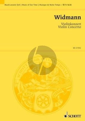 Widmann Concerto Violin and Orchestra (Study Score) (2007)