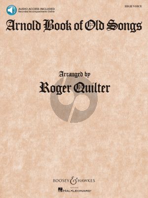 Quilter Arnold Book of Old Songs High Voice and Piano (Book with Audio online)