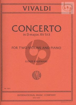 Concerto D-major RV 513 (2 Violins-Str.-Bc)