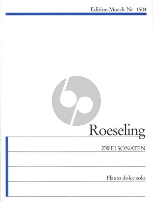 Roeseling 2 Sonaten Altblockflote Solo