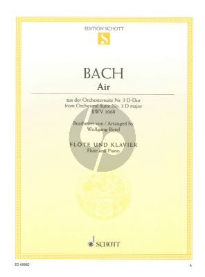 Bach Air from Orchestral Suite No.3 BWV 1068 for Flute and Piano (Arranged by Wolfgang Birtel)