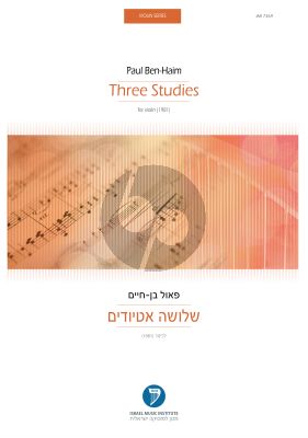 Ben-Haim Three Studies Violin Solo (1981)