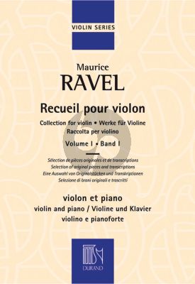 Ravel Recueil pour Violon 1 Violon-Piano (Collection pour Violon)