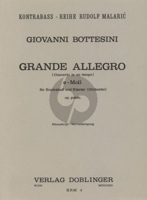 Bottesini Grande Allegro e-moll Op. Posth. Kontrabass und Klavier (Rudolf Malaric)