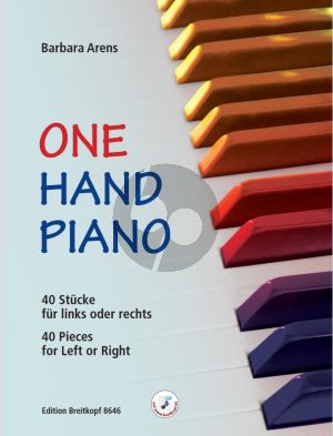 Arens One Hand Piano Vol.1 - 40 Pieces for Left or Right Hand Piano