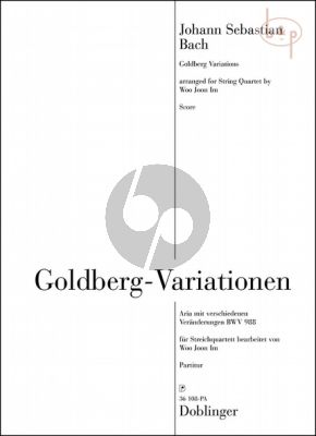 Goldberg Variationen BWV 988 for 2 Violins, Viola and Violoncello Score