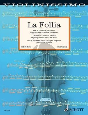 La Follia Violine und Klavier (Violinissimo Vol. 2)